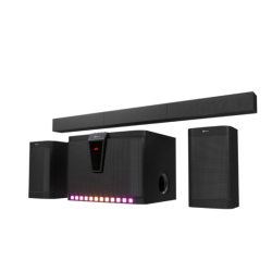 Barra de Sonido KlipXtreme con cornetas 5.1 Canales Bluetooth Iluminación LED